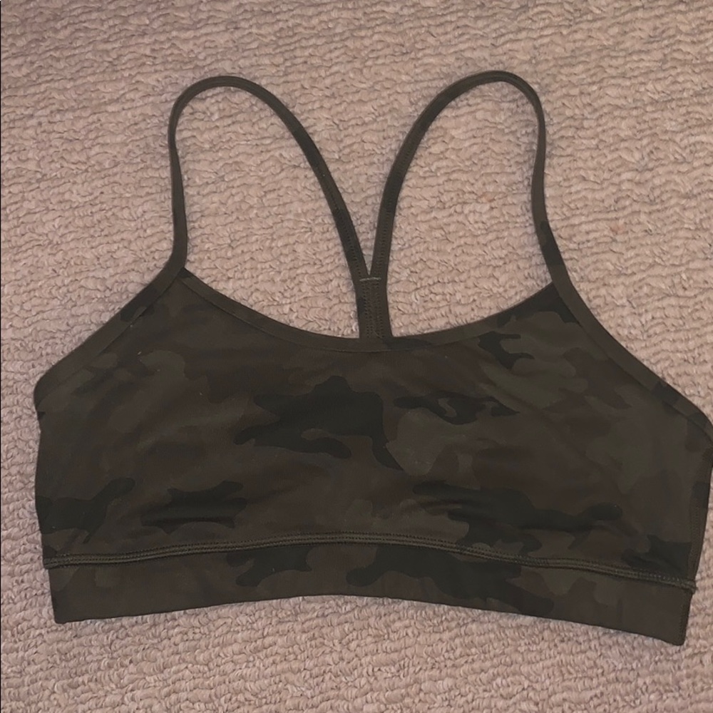 LULULEMON camo sports bra